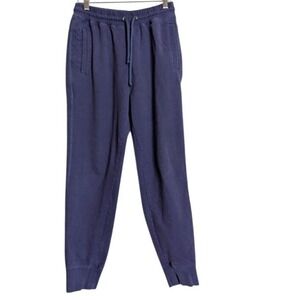 The North Face Mens Size Small Purple Fleece Joggers Sweatpants Drawstring